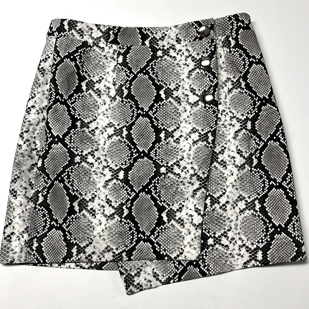Tobi faux snake skin skirt